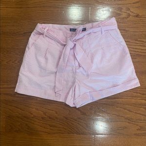 Lauren James seersucker shorts pink sz med